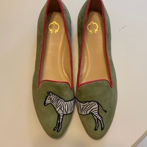 9.5 W C Wonder Zebra Flats.  Worn only a few times.